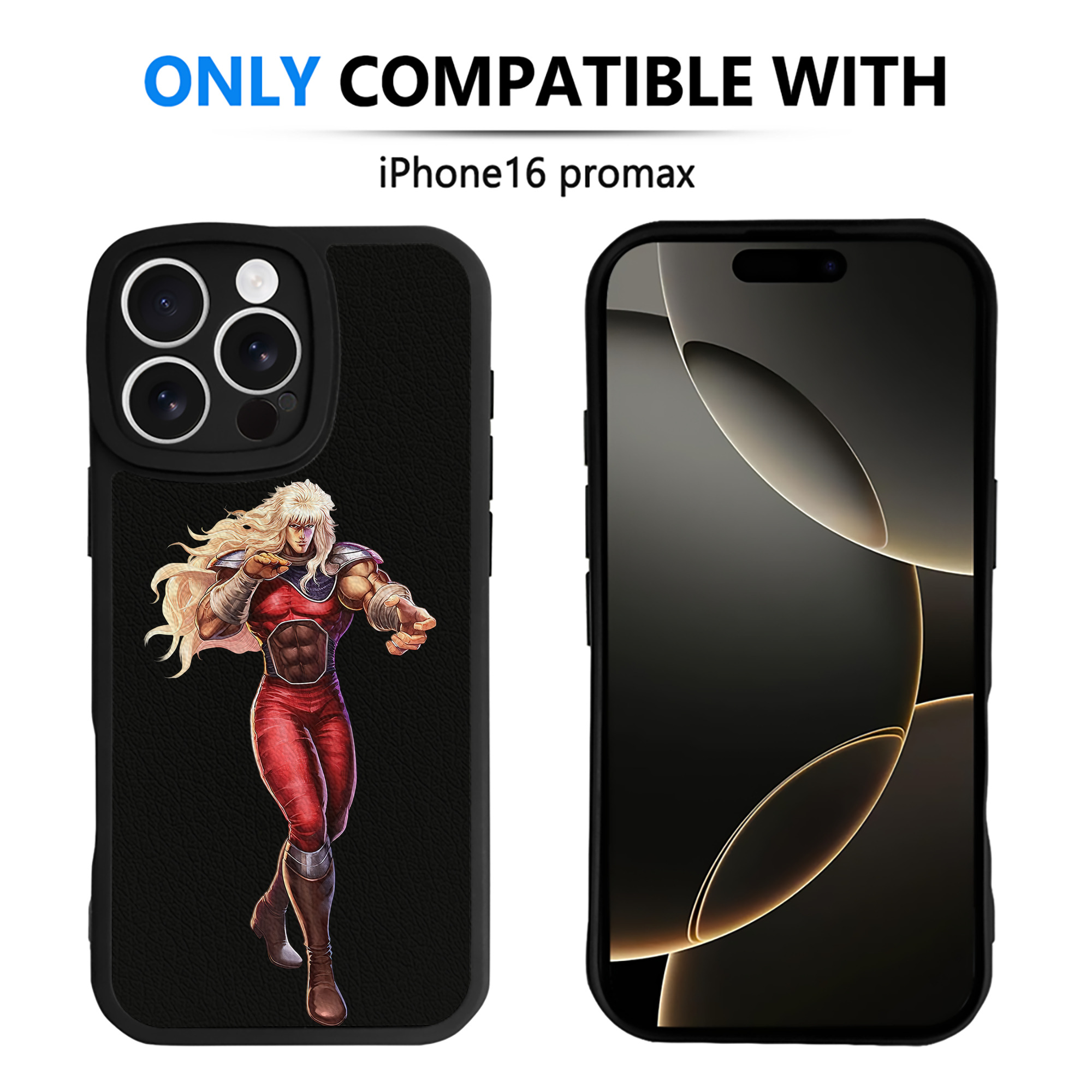 （画像用） 北斗の拳 Fist of the North Star 【iPhone 16シリーズ対応】シリコンスマホケース（レザー調） 材質：シリコン